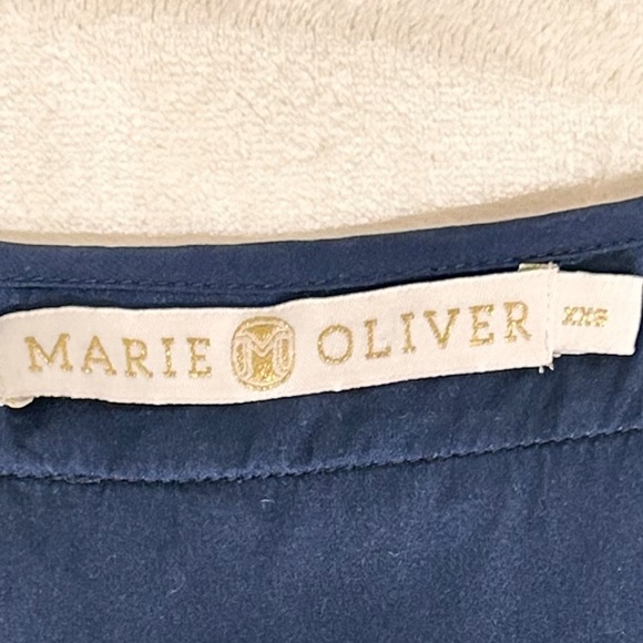 Marie Oliver Blue Tiered Tie Front Sheath Dress - Picture 2 of 6